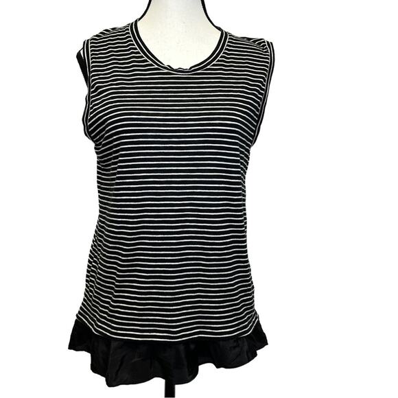 J.Crew Sleeveless Striped Peplum Hem Top - Size Small - Picture 1 of 10